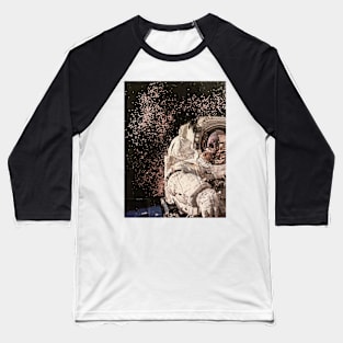 Astronaut Glitter Collage Baseball T-Shirt